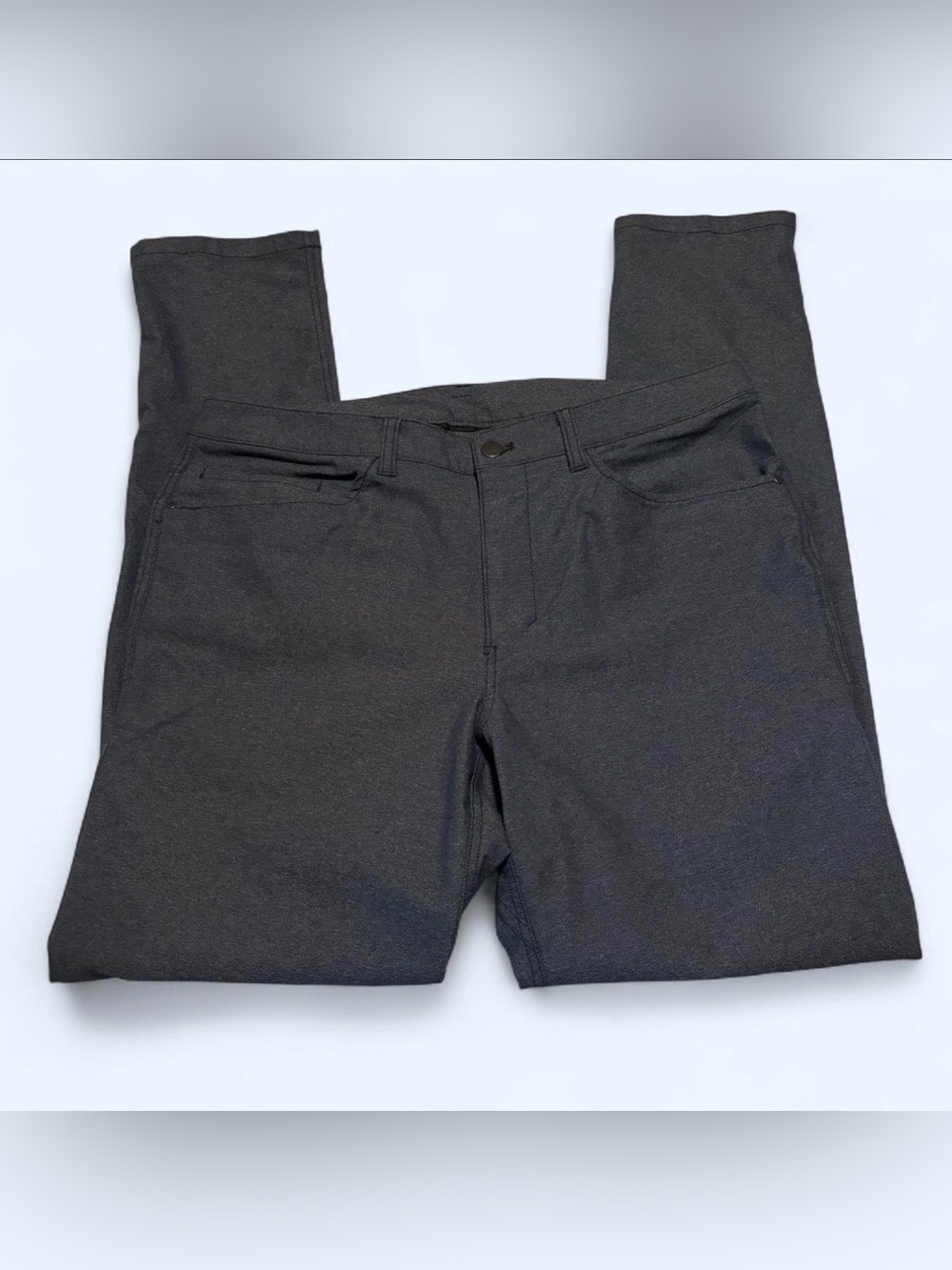 Lululemon ABC Slim Fit Warpstreme Pants Men's Waist 34 Heathered Gray Stretch - Picture 2 of 6